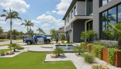 Landscaping design for New Orleans, LA home with professional outdoor curb appeal enhancements