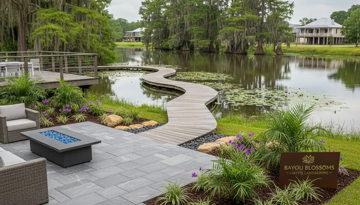New Orleans, LA landscaping crew providing professional landscape design and maintenance services