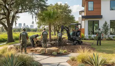New Orleans, LA landscaping design for a professional residential outdoor space